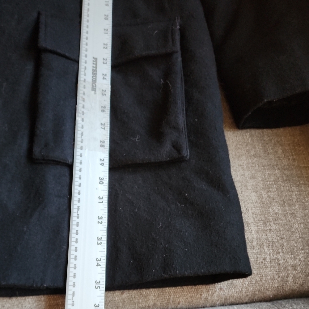 J.Crew Men’s Black Wool Trench Coat | Quilted Lined Hooded Jacket | Winter Essen - Picture 11 of 12